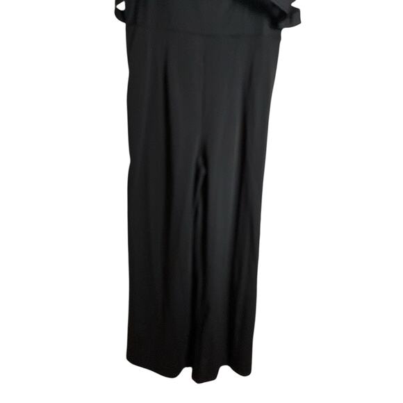 Cold Shoulder Women's Boho Formal Wedding Guest Wide Leg Jumpsuits Size XL Black - Picture 4 of 9